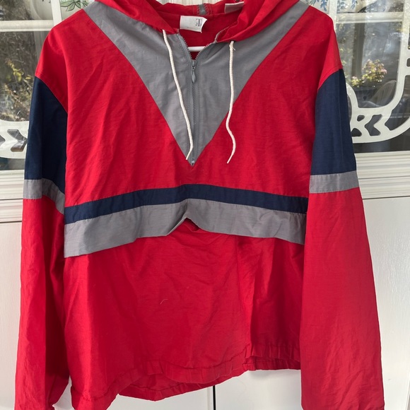 Mens hooded pullover half zip windbreaker - Picture 2 of 16